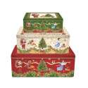 Merry Christmas 3er Set Guetzli-Bchsen 28x20/24x18/20x13 cm