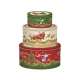 Merry Christmas 3er Set Guetzli-Bchsen rund  19/22/25 cm
