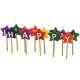 Stern-Kerzen Happy Birthday, farbig