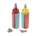 Dual Dekorierflasche mit Edelstahl Aufsatz, 2er Set