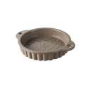 Whenform,  13 cm, H: 2.7 cm, Sesam-grau