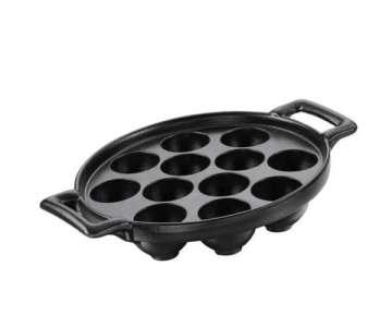 Schneckenpfanne 12 Lcher, 17.5x16x4 cm, Gusseisen-Optik
