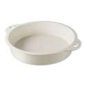 Kuchenform rund in GB,  27.5 cm, H: 5.9 cm, creme