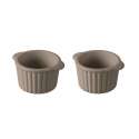 2er Set Ramequin in GB,  8.5 cm, H: 5.5 cm, Sesam-grau