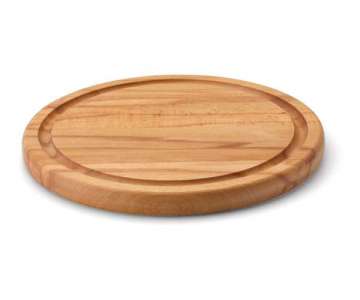 Buche Kernholz Steakteller rund,  23.5x2 cm