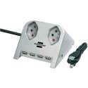 BRENNENSTUHL Tischsteckdose Desktop-Power mit USB-2.0-Hub