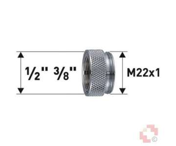 Neoperl Reduktion M22x1x1/2\"x3/8\"