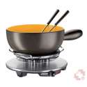 Koenig Fondue Set anthrazit/gelb