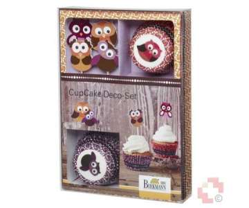 Birkmann CupCake Deco-Set Eulen 36tlg.