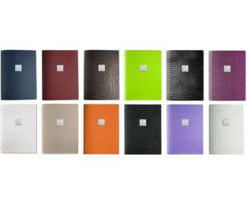 Menkarte A4 braun-kroko Metallschild vini