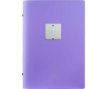 Menkarte A5 violett Metallschild bar