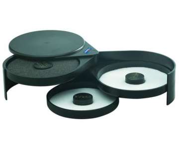 Salz- und  Zuckerumrander schwarz, 3-tlg 15.5cm