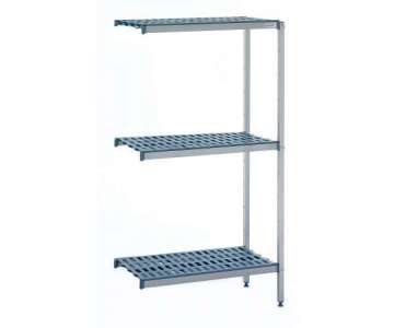 Anbauregal fr Eckmontage 4 Ebenen 1251x500x1750 mm
