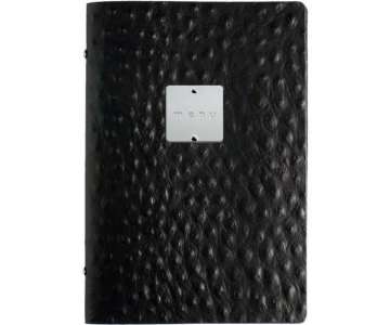 Menkarte A5 schwarz-strauss Metallschild vin