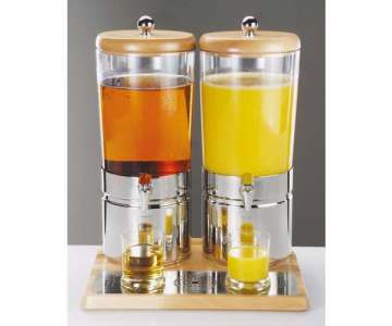 Saftdispenser Top Fresh Wood Duo, ca. 42 x 35cm H 52 cm