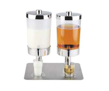 Saft- u. Milchdispenser Duo, ca.35x45 cm, H 48cm, 2x6 lt