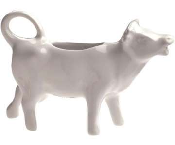 Milchknnchen Kuh, 17x7x11.5 cm, weiss