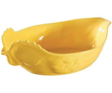 Auflaufform Huhn, gelb, 34x22x7.5 cm / 2 lt