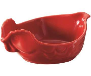 Auflaufform Huhn, rot, 15x10.5x6 cm / 0.2 lt