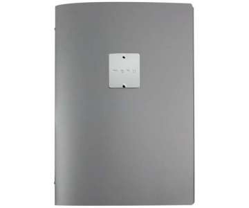 Menkarte A5 grau Metallschild bar
