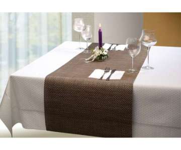 Tischlufer beige-braun