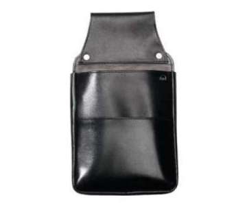 Revolvertasche 27x12cm, schwarz, Leder