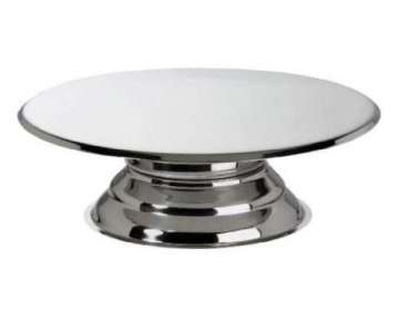 Tortenplatte m. Fu D:30cm, H:10cm, 18/10