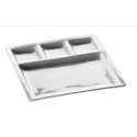 4-Teil-Platte J-CHEF 21,5x21,5x1,5cm, weiss