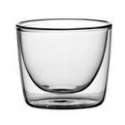 Glasminiatur 0,08L D:6cm, H:5cm, doppelwandig