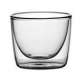 Glasminiatur 0,08L D:6cm, H:5cm, doppelwandig
