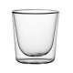 Glasminiatur 0,21L, D:8,8cm,H:7,5cm, doppelwandig