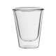 Glasminiatur 0,08L, D:5,7cm, H:7,5cm, doppelwandig