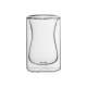 Glasminiatur 0,1L, D:5,5cm, H:8,5cm, doppelwandig