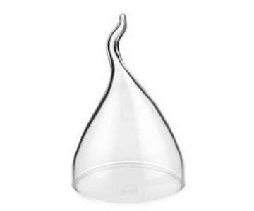 Glas-Cloche, D:9cm, H:14-16cm