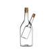 Essig-l-Flasche inkl. 2Korken, 0,375L, H:19cm