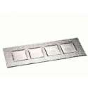Glasplatte 33x12cm, 4-geteilt, Amuse Gueule