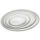 Glasschale flach, abgeschrgt, D:18cm
