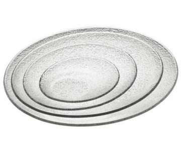 Glasschale flach, abgeschrgt, D:40cm