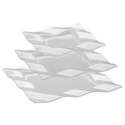 Glasteller gewellt, 31x31cm, wei