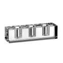 Reagenzglashalter Glas, 14x3,8x3,8cm, klar