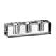 Reagenzglashalter Glas, 14x3,8x3,8cm, klar