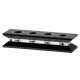 Reagenzglashalter Glas, 23x7x4,6cm, schwarz-klar