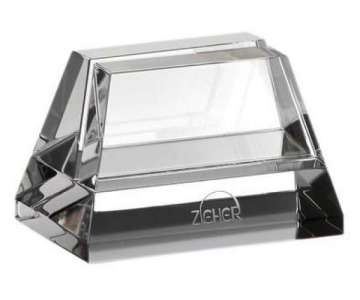 Kartenhalter Glas, 6x4x4cm, klar