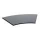 Buffetplatte Kurve 45, 62x37,5cm,schw-grau