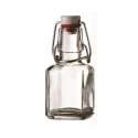 Glasflasche quadr. 0,1L mit Bgelverschlu