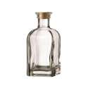 Glasflasche quadratisch 0,1L (ohne Korken)
