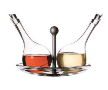 Glas-Essig-/l Menage KLARO 18x18cm, H:13cm