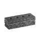 Schieferblock fr 4 Reagenzglser, 19x6,5x6cm