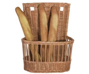 Brotkorb, Vollweide naturlackiert, 48x32x60cm