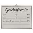 Schild GESCHFTSZEIT 18x24cm